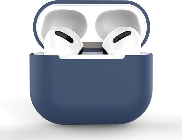 Silikonový měkký kryt pro sluchátka AirPods 2 / AirPods 1 modrý (pouzdro C)