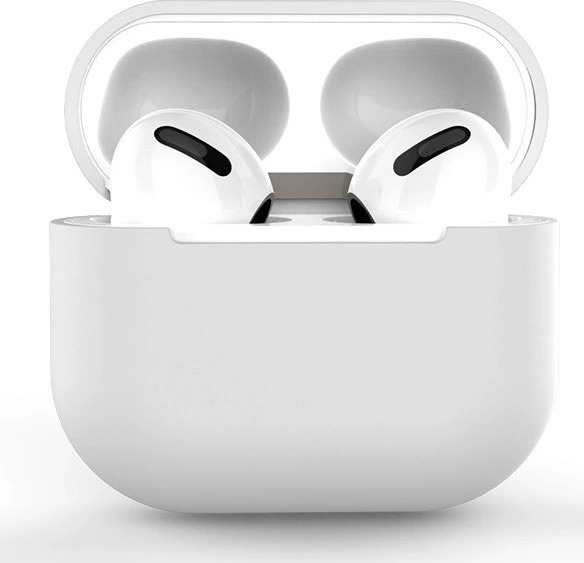 Silikonový měkký kryt na sluchátka AirPods Pro bílý (pouzdro C)