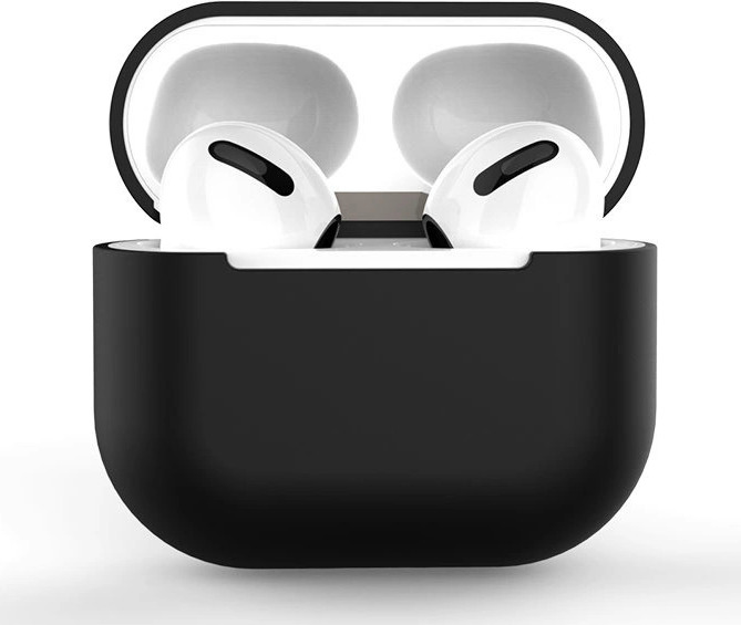 Silikonové měkké pouzdro pro AirPods Pro, černé (pouzdro C)