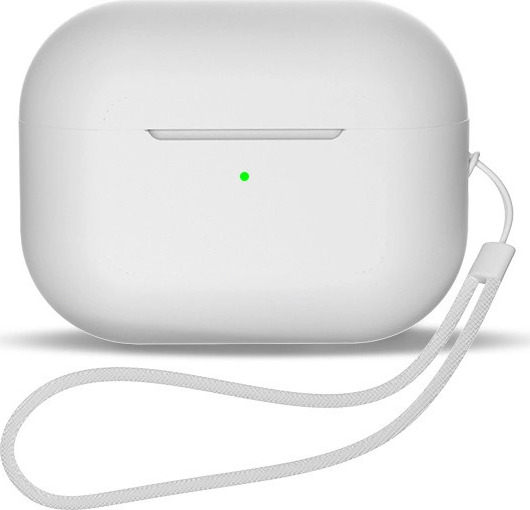 Silikonové pouzdro pro AirPods 3 + poutko na zápěstí - bílé