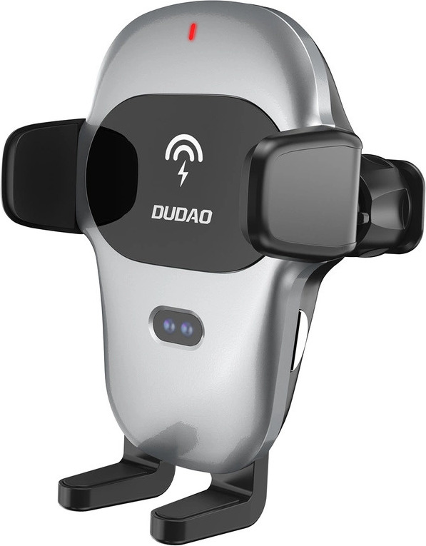 Automatický držák do auta Dudao s vestavěnou bezdrátovou nabíječkou Qi 15W šedý (F20xs)