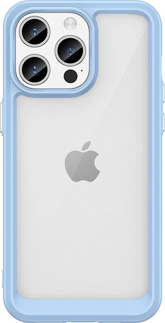 Pouzdro Outer Space Reinforced pro iPhone 15 Pro Max s flexibilním rámem – modré