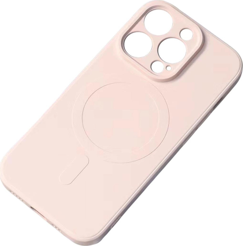 Silikonový kryt kompatibilní s MagSafe pro iPhone 15 Pro Max - růžový