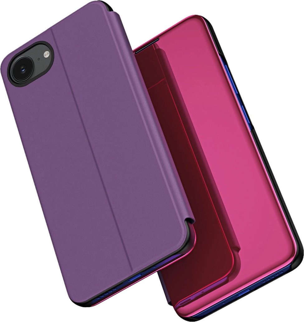 Kryt Clear View pro iPhone 16e Flip Cover - růžový