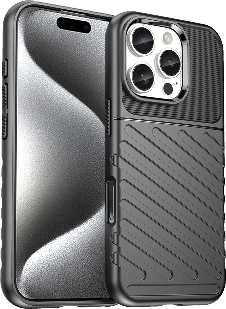 Silikonový obal Thunder pro iPhone 16e - černý