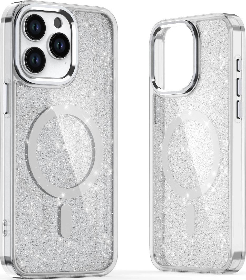 Třpytivý kryt s MagSafe pro iPhone 16e - bílý