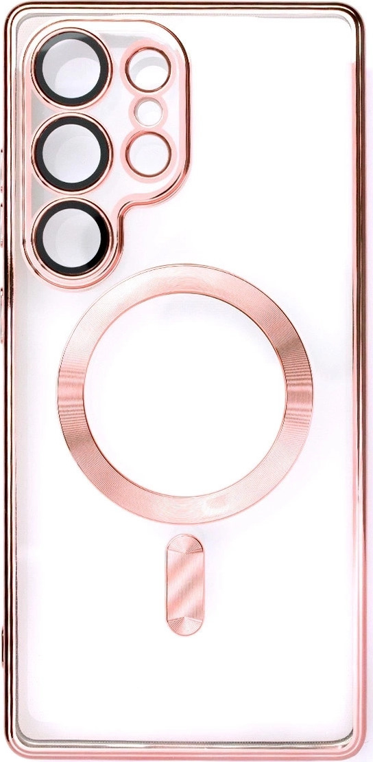 Electroplated kryt s MagSafe pro iPhone 16e - růžový