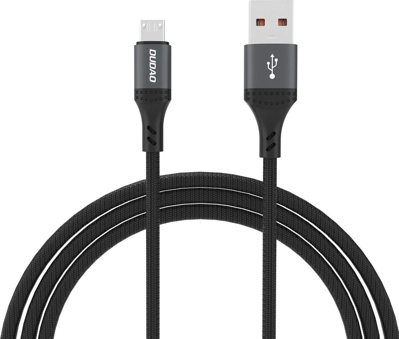 Dudao L3SM USB-A - MicroUSB 3A 1,2m opletený kabel - černý