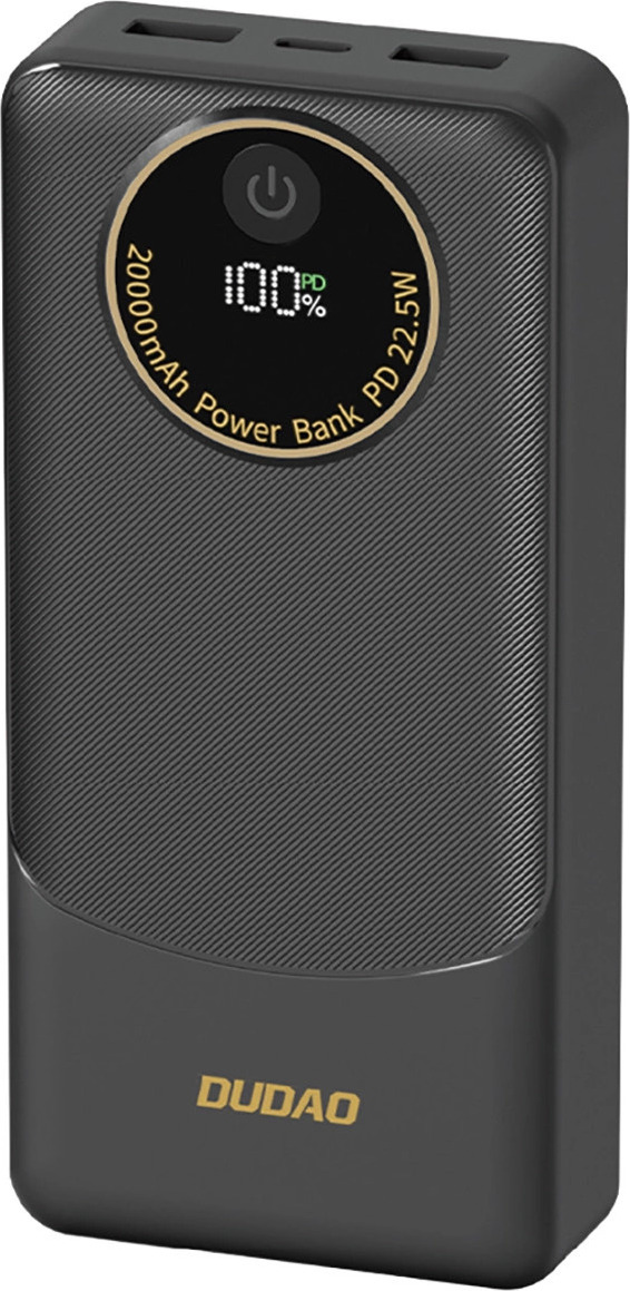 Powerbanka Dudao K12Pro 22,5W PD 20000mAh USB-A, USB-C - černá