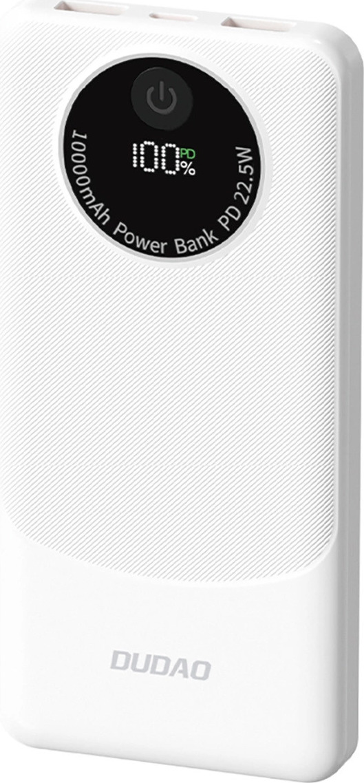 Powerbanka Dudao K12 10000mAh PD22.5W USB-A, USB-C - bílá