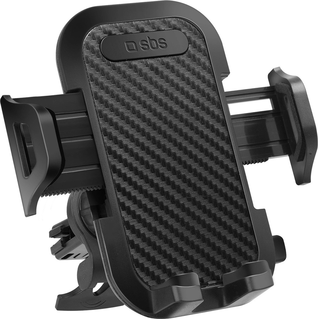 Držák smartphonu SBS TEHWSUPCLIPSTG do větrací clony, se zesílenými čelistmi - černý
