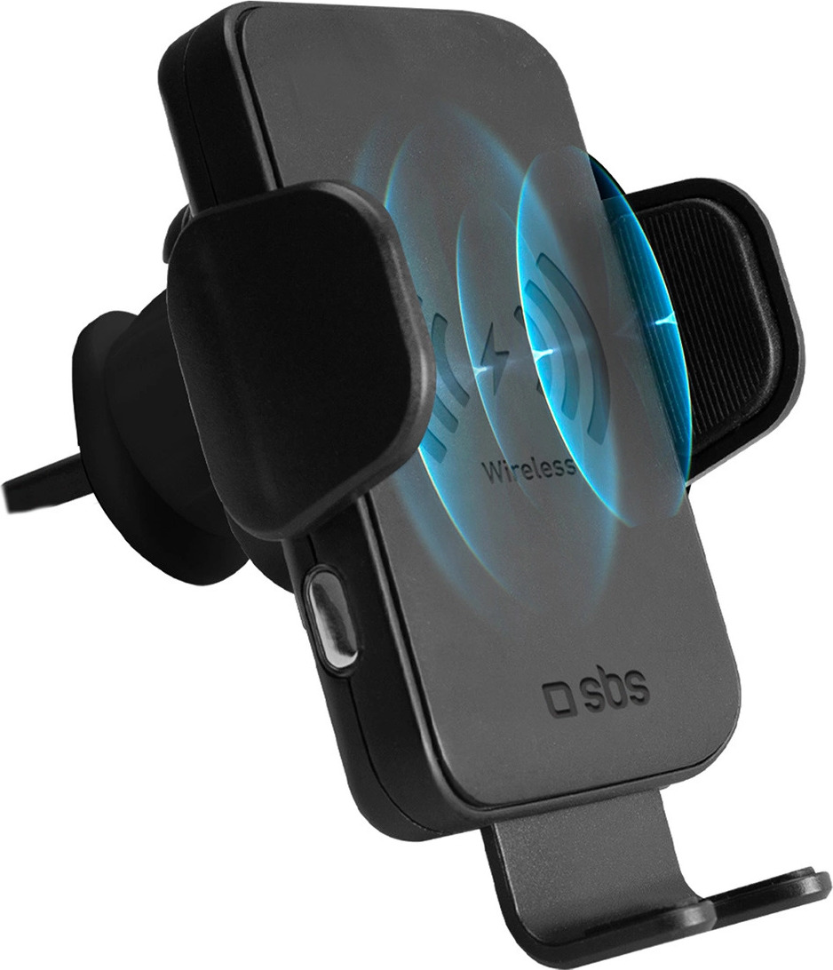 Držák smartphonu SBS TESUPWIR15WAUT s bezdrátovou nabíječkou do větracího otvoru - černý