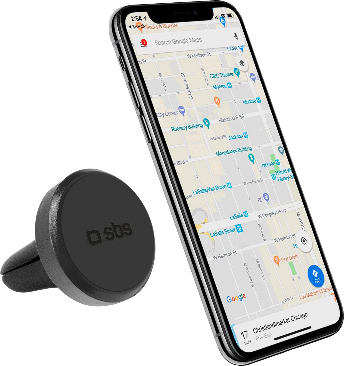 SBS TESUPPEASYMAGK držák smartphonu magnetický, do větracího otvoru - černý