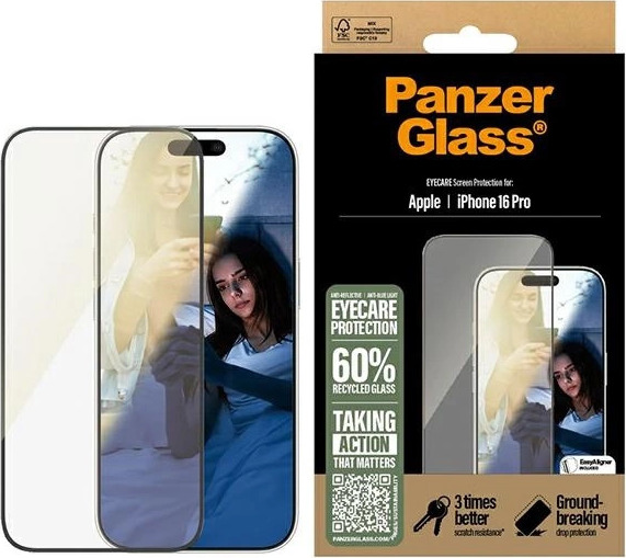 PanzerGlass EyeCare Screen Protector iPhone 16 Pro 6.3