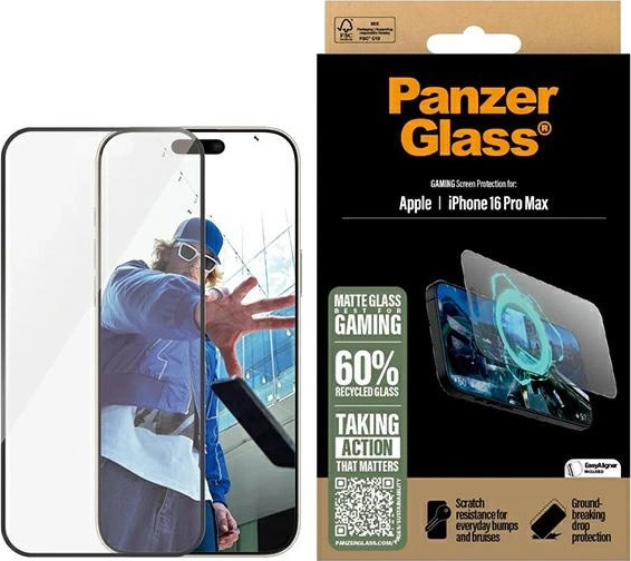 PanzerGlass Gaming Screen Protector sklo matné iPhone 16 Pro Max 6.9