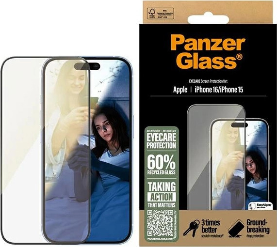 PanzerGlass EyeCare Screen Protector iPhone 15 / 16 6.1