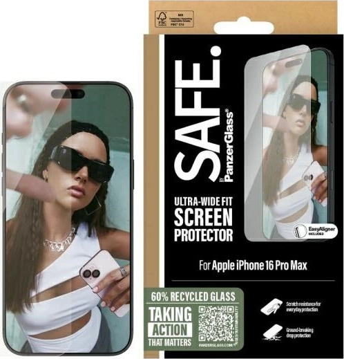SAFE by PanzerGlass Ultra-Wide Fit Tempered Glass for iPhone 16 Pro Max