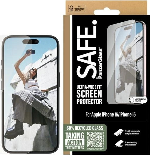 SAFE by PanzerGlass iPhone 15 / 16 6.1