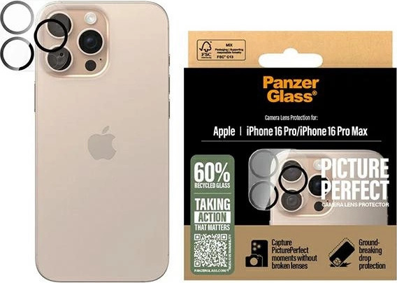 PanzerGlass PicturePerfect Lens Protector iPhone 16 Pro 6.3