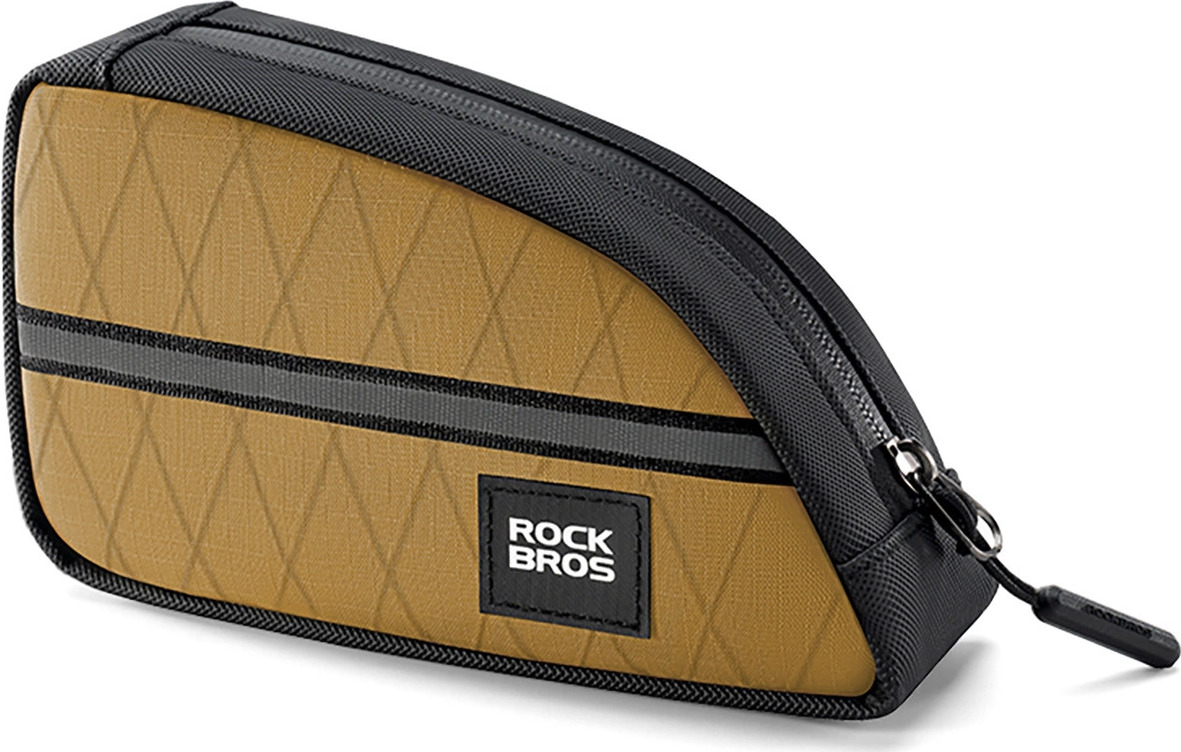 Brašna na rám kola Rockbros Triangle 0,8l - Hnědá
