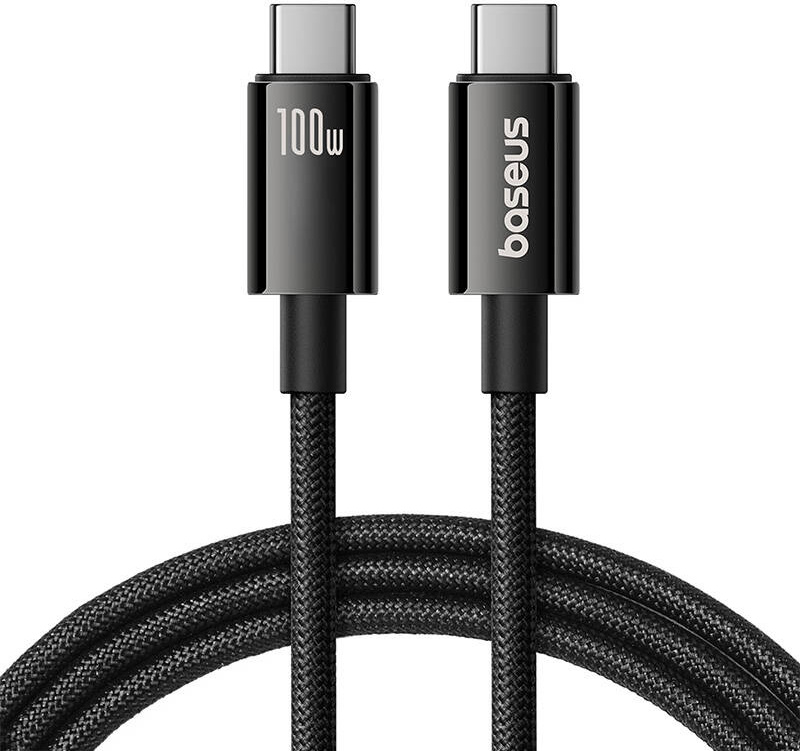 Baseus Tungsten Gold USB-C 3.2 / USB-C 3.2 cable 100W 4K 60Hz 1.5m - black