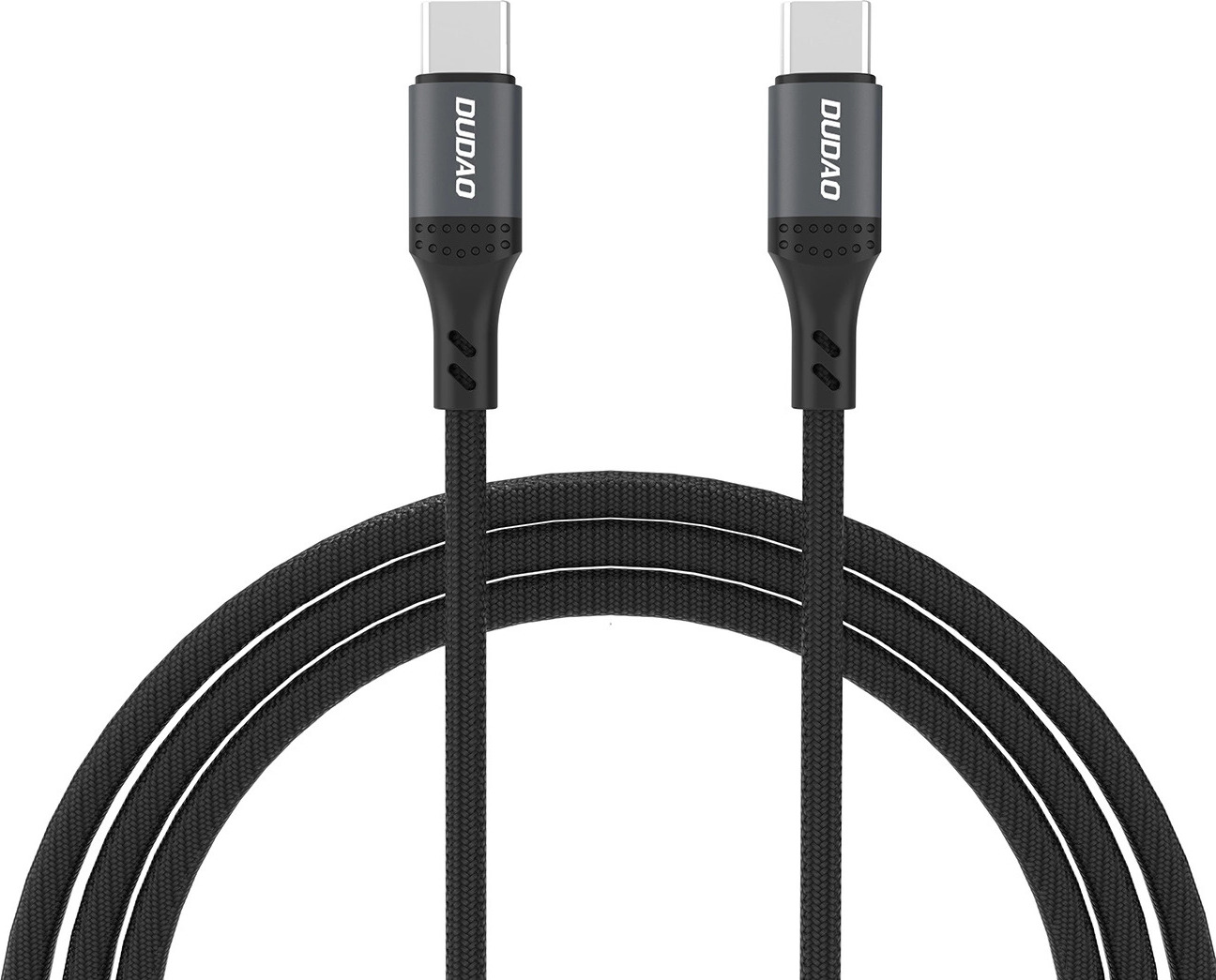 Dudao L3CC USB-C - USB-C 60W 2m opletený kabel - černý
