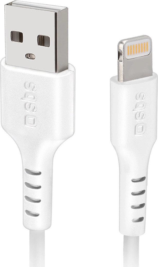 SBS TECABLEUSBIP589W USB-A - Lightning kabel - bílý