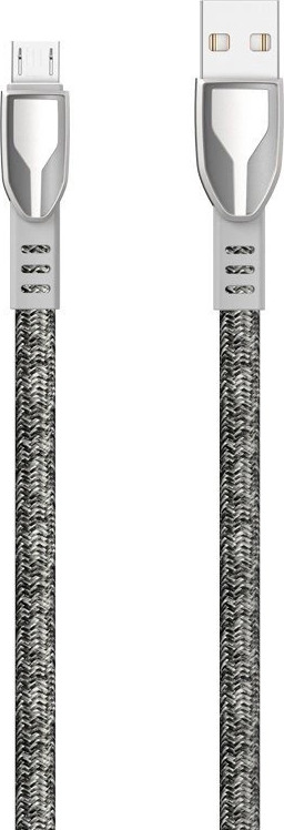 Pletený kabel Dudao USB - micro USB 5 A 1 m šedý (L3PROM šedý)