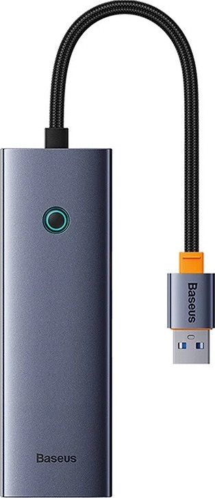 Rozbočovač 4v1 Baseus UltraJoy USB-A na USB 3.0 + RJ45 (vesmírně šedý)