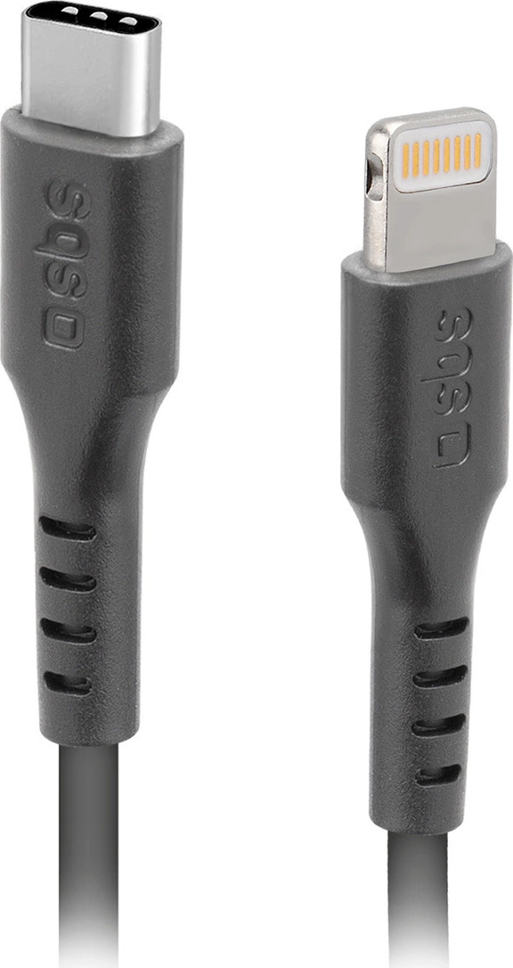 SBS TECABLELIGTC1K USB-C - Lightning kabel 1m - černý