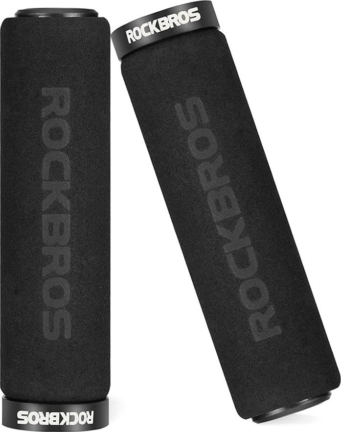 Houbovité rukojeti na řídítka Rockbros BT1001BKBK - černé
