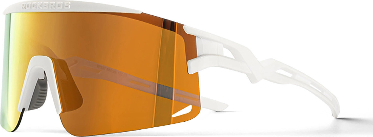 Cyklistické brýle Rockbros Photochromic s UV ochranou a korekční vložkou – bílé