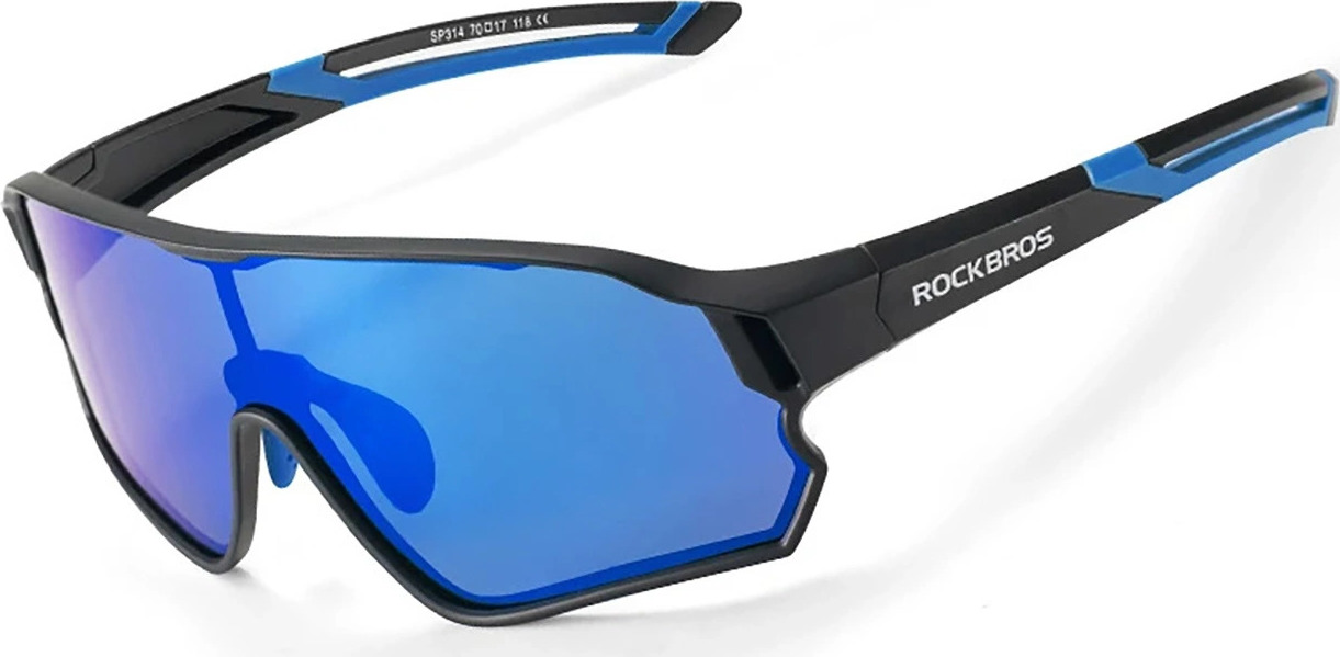 Rockbros 14110009001 polarizované cyklistické brýle pro děti 8-14 let - černo-modré