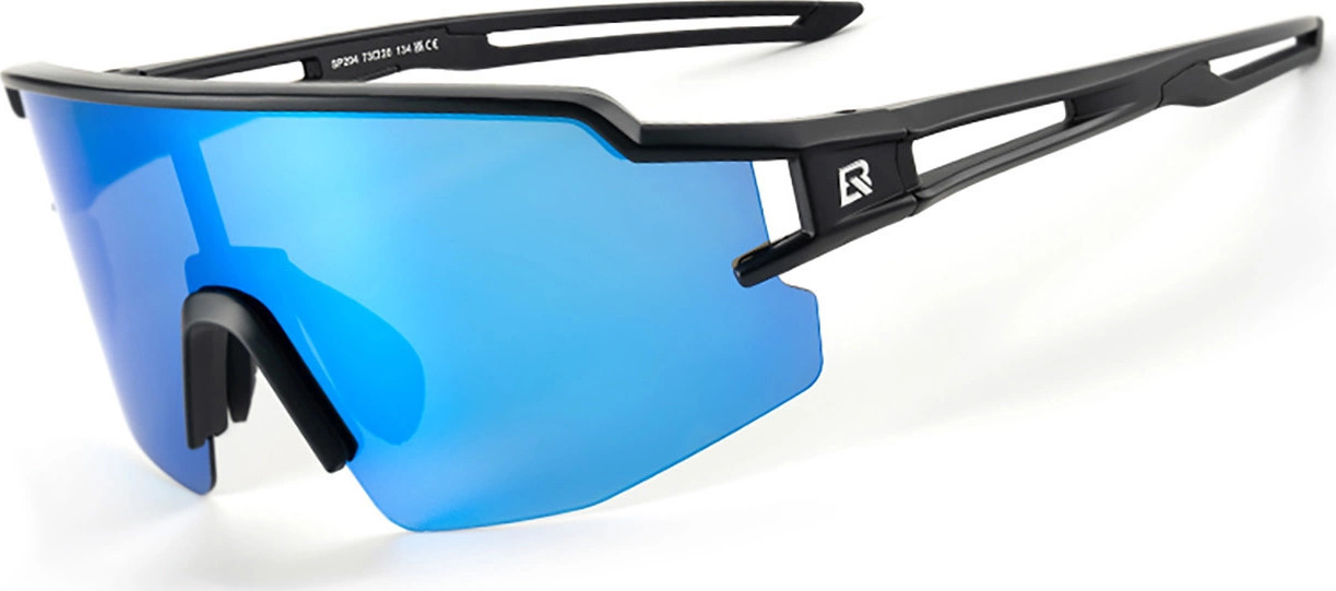Rockbros Polarized Cycling Glasses with UV Protection and Corrective Insert Blue Lenses - Black