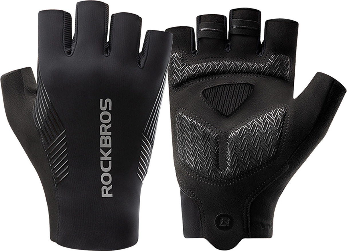 Rockbros cycling gloves spring/summer/autumn, short fingers, size: S - black