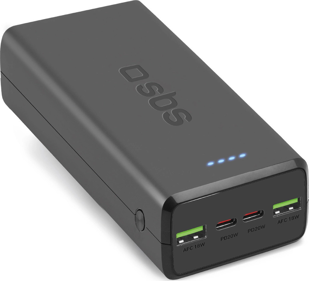 Powerbanka SBS TTBB30000PD20K 30000 mAh 2 x USB-C 2 x USB-A - černá