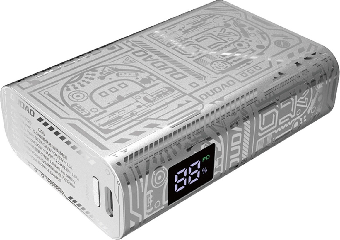 Powerbanka Dudao K20 s USB-A / USB-C 10000mAh 22,5W - stříbrná