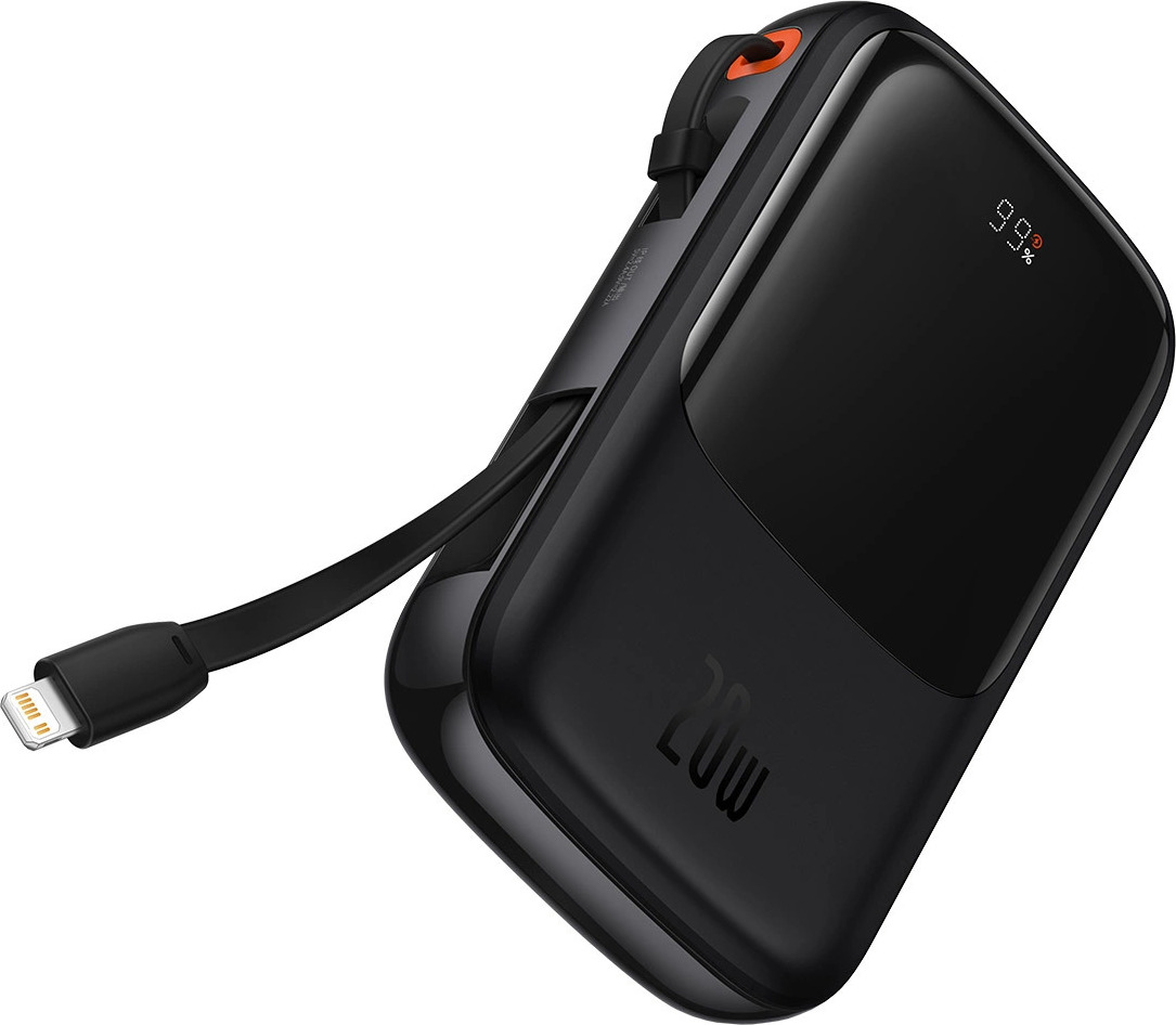 Powerbanka 10000mAh 20W Baseus Qpow Pro Overseas Edition + USB-C 3A kabel - černá