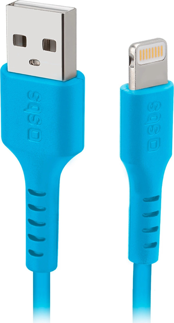 SBS TECABLEUSBIP589A USB-A - Lightning kabel - modrý