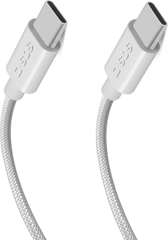 Kabel SBS TECABLETISSUETCC2G 2 x USB-C 2m 60W s napájením - šedý