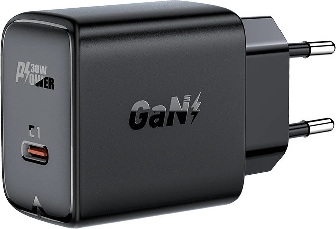 Nabíječka Acefast GaN USB Type-C 30W, PD, QC 3.0, AFC, FCP černá (A21 černá)