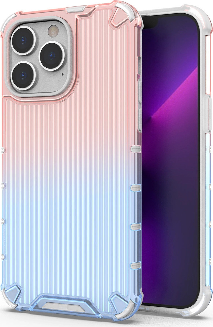 Ombre Protect kryt pro iPhone 14 Pro Max růžovo-modrý obrněný kryt