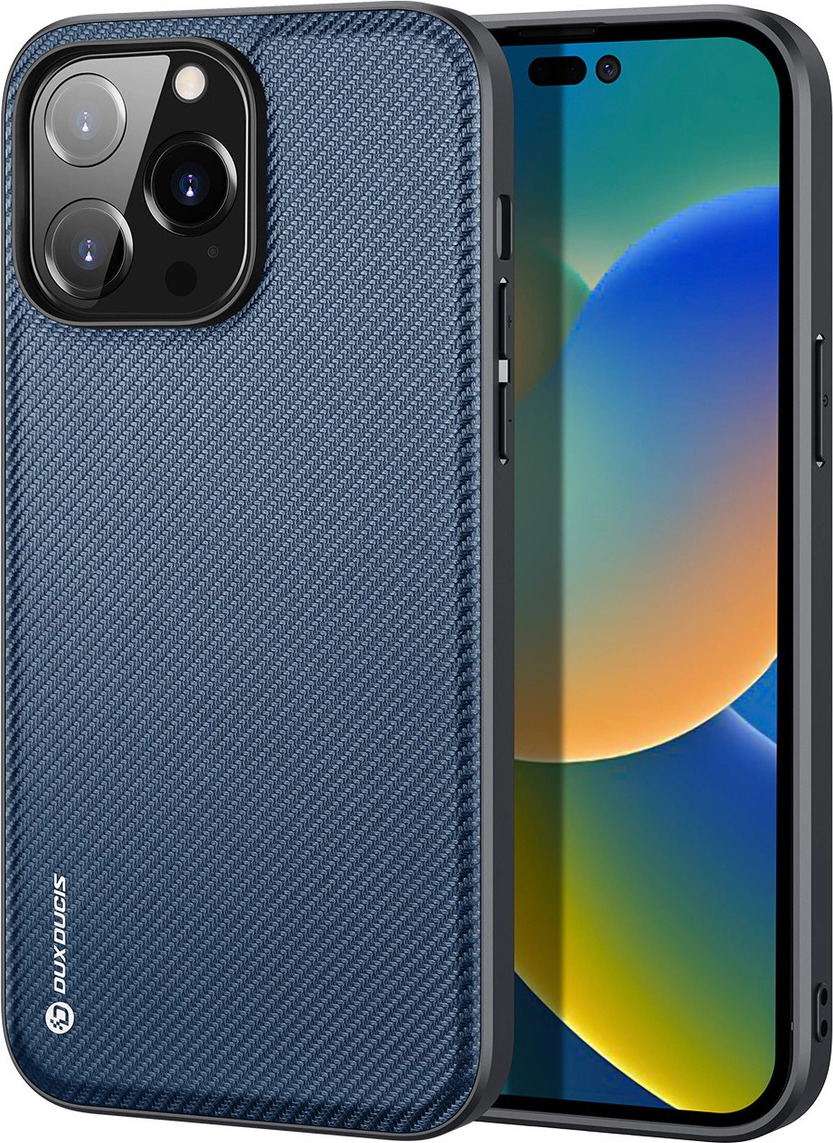 Kryt Dux Ducis Fino pouzdro iPhone 14 Pro Max modrý nylon