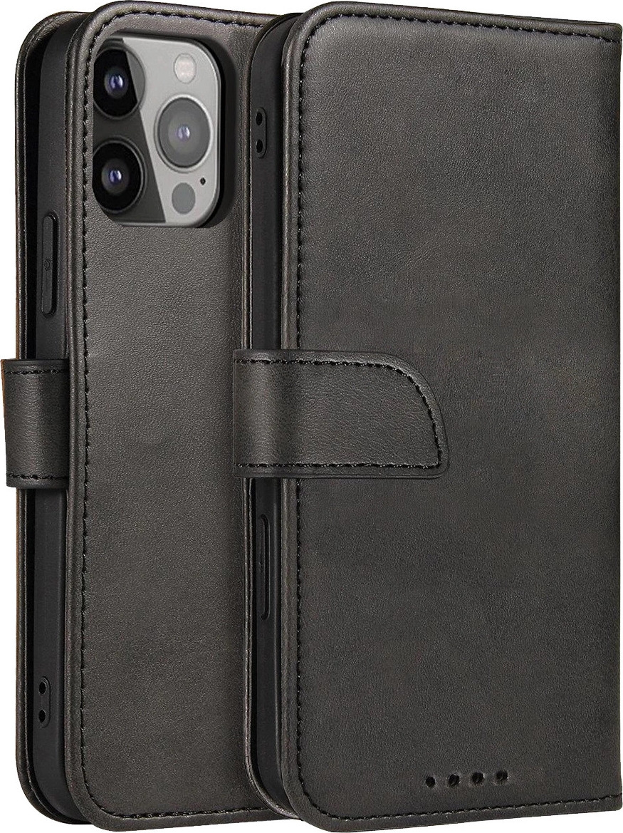 Elegantní pouzdro Magnet Case s funkcí flip a stojánku pro iPhone 14 Pro Max, černé
