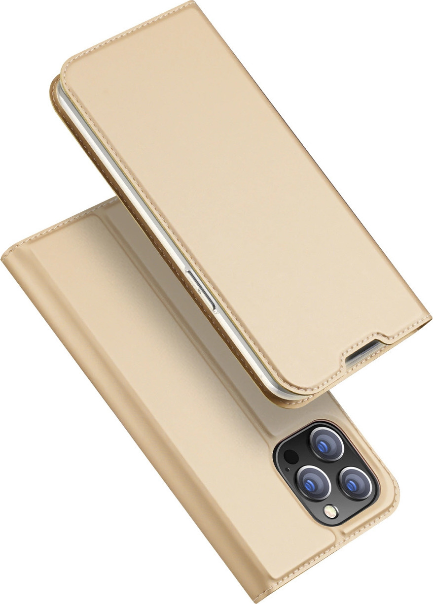 Pouzdro Dux Ducis Skin Pro Holster Flip Cover pro iPhone 14 Pro Max zlaté