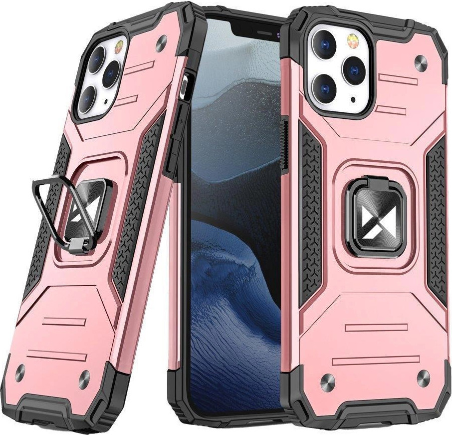 Pouzdro Wozinsky Ring Armor pro iPhone 14 Pro Max, magnetický držák, zlatý kroužek