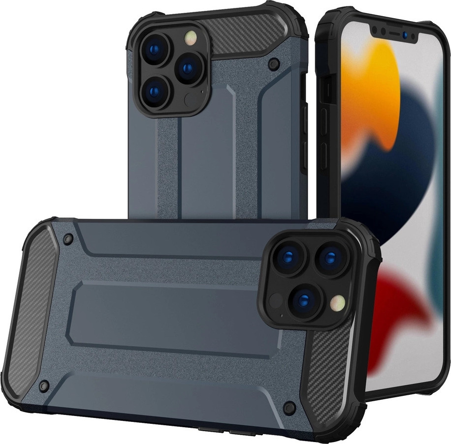 Hybrid Armor kryt pro iPhone 14 Pro Max, obrněný hybridní kryt modrý