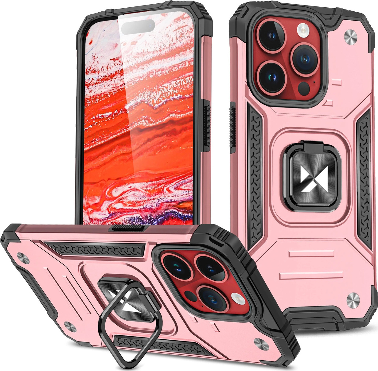 Pouzdro Wozinsky Ring Armor pro iPhone 15 Pro – zlaté