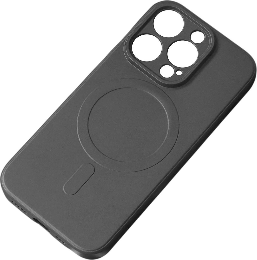 Silikonový kryt kompatibilní s MagSafe pro iPhone 15 Pro - černý