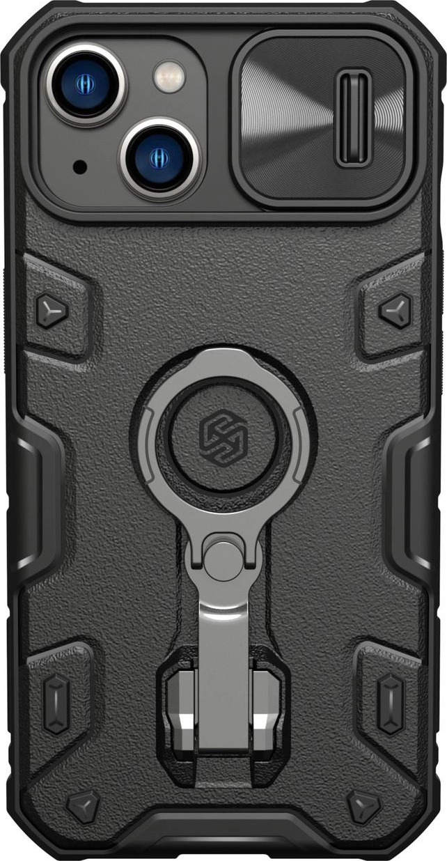 Nillkin CamShield Armor Pro Magnetic Case iPhone 14 Plus MagSafe Armored Cover Stand Ring Black